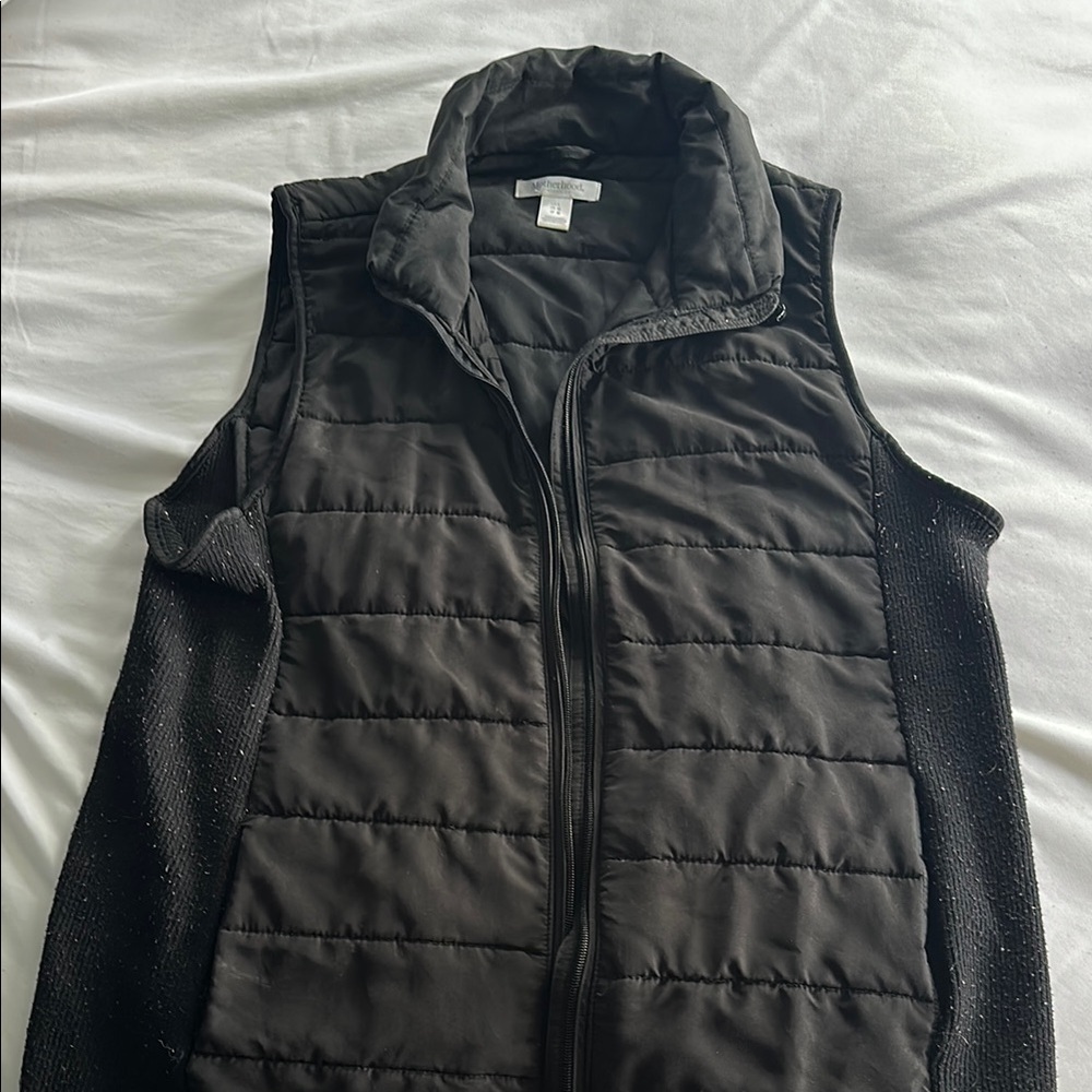 Motherhood Maternity Black Quilted Vest